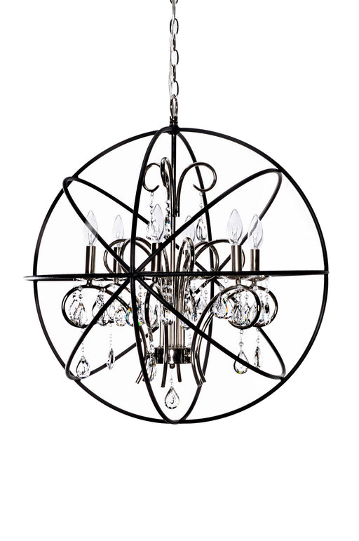 Myhouse Lighting Maxim - 25144ARPN - Six Light Pendant - Orbit - Anthracite / Polished Nickel