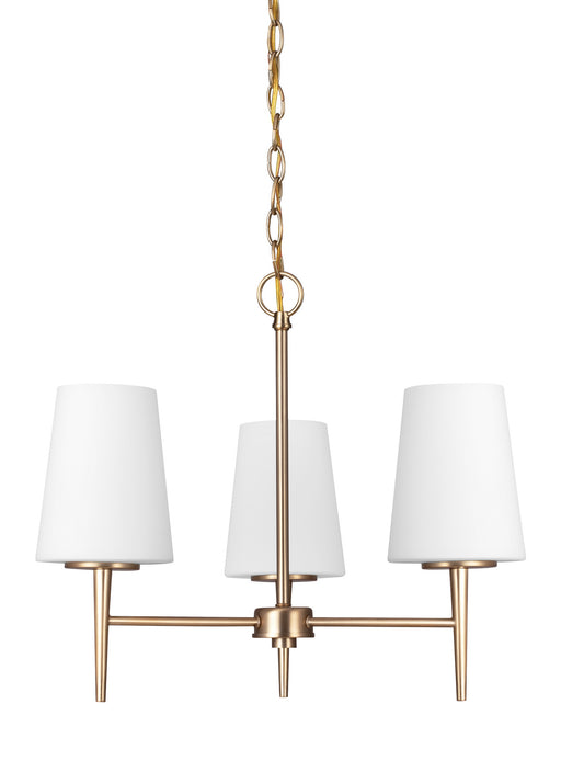 Myhouse Lighting Generation Lighting - 3140403-848 - Three Light Chandelier - Driscoll - Satin Brass