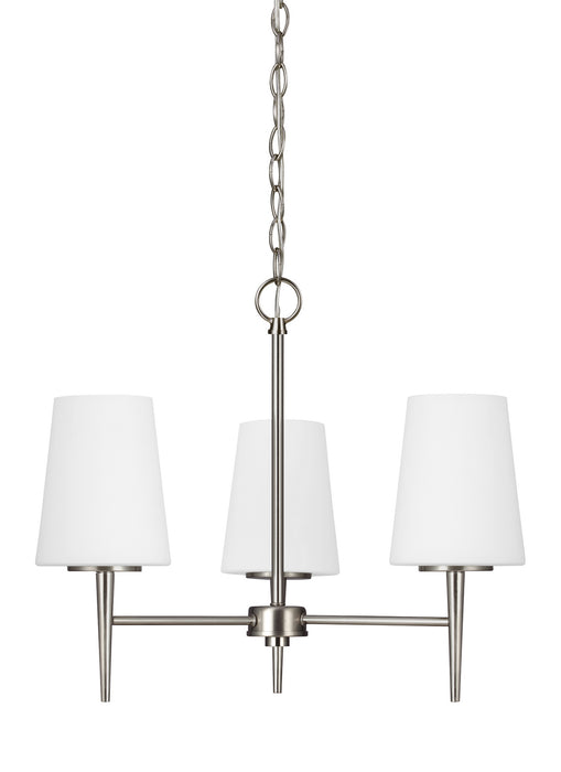 Myhouse Lighting Generation Lighting - 3140403-962 - Three Light Chandelier - Driscoll - Brushed Nickel