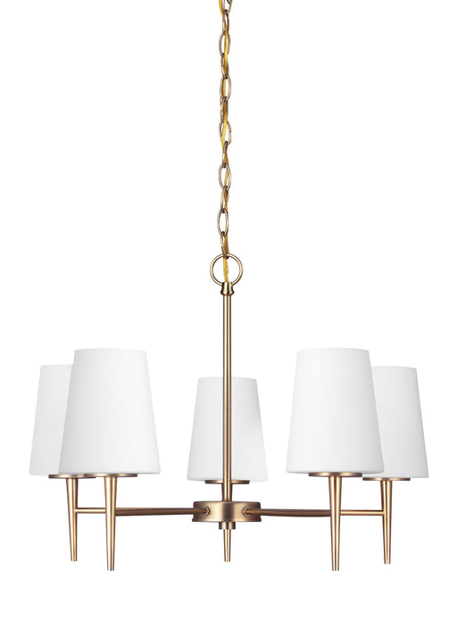 Myhouse Lighting Generation Lighting - 3140405-848 - Five Light Chandelier - Driscoll - Satin Brass