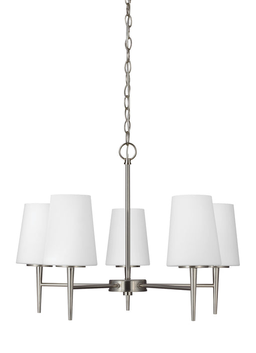 Myhouse Lighting Generation Lighting - 3140405-962 - Five Light Chandelier - Driscoll - Brushed Nickel