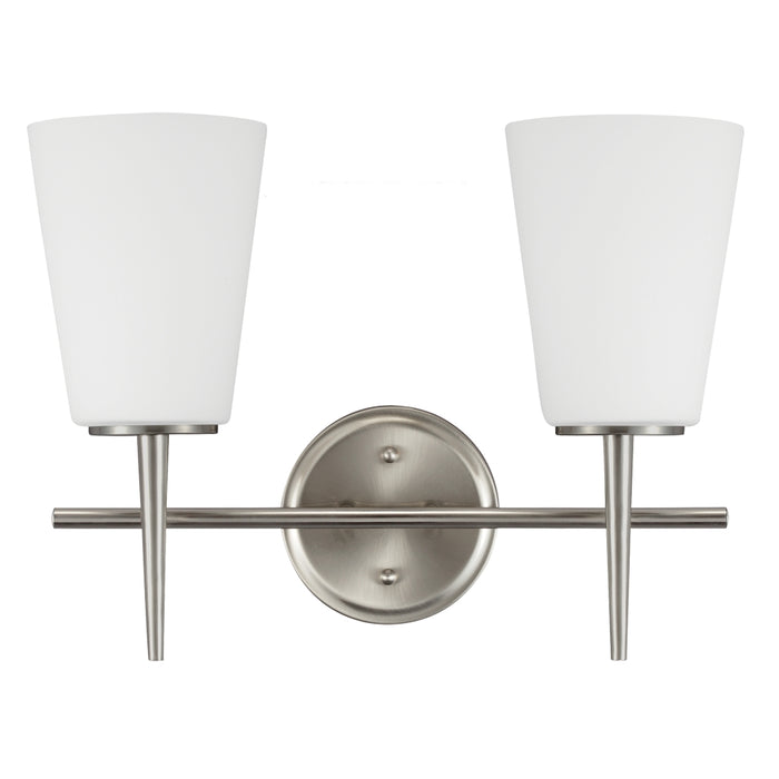 Myhouse Lighting Generation Lighting - 4440402-962 - Two Light Wall / Bath - Driscoll - Brushed Nickel