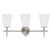 Myhouse Lighting Generation Lighting - 4440403-962 - Three Light Wall / Bath - Driscoll - Brushed Nickel