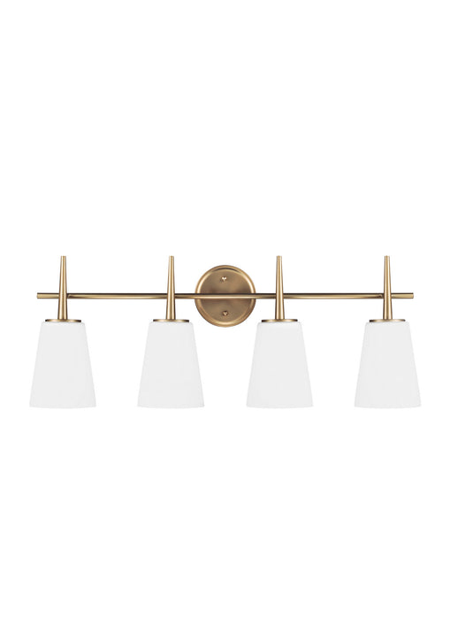 Myhouse Lighting Generation Lighting - 4440404-848 - Four Light Wall / Bath - Driscoll - Satin Brass