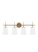 Myhouse Lighting Generation Lighting - 4440404-848 - Four Light Wall / Bath - Driscoll - Satin Brass