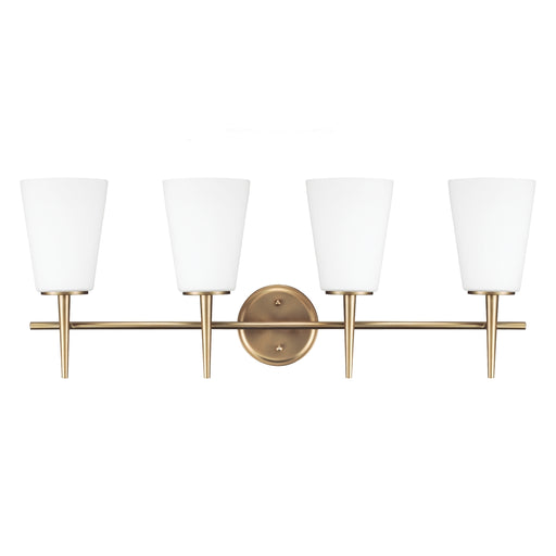 Myhouse Lighting Generation Lighting - 4440404-848 - Four Light Wall / Bath - Driscoll - Satin Brass