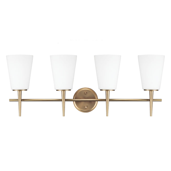 Myhouse Lighting Generation Lighting - 4440404-848 - Four Light Wall / Bath - Driscoll - Satin Brass