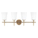 Myhouse Lighting Generation Lighting - 4440404-848 - Four Light Wall / Bath - Driscoll - Satin Brass