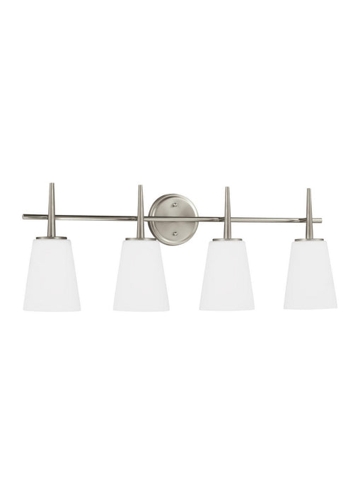 Myhouse Lighting Generation Lighting - 4440404-962 - Four Light Wall / Bath - Driscoll - Brushed Nickel
