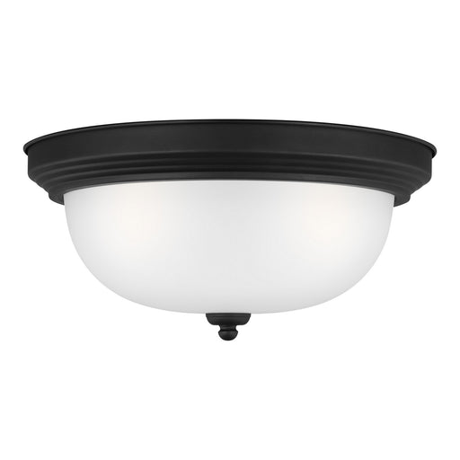 Myhouse Lighting Generation Lighting - 77065-112 - Three Light Flush Mount - Geary - Midnight Black