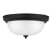 Myhouse Lighting Generation Lighting - 77065-112 - Three Light Flush Mount - Geary - Midnight Black