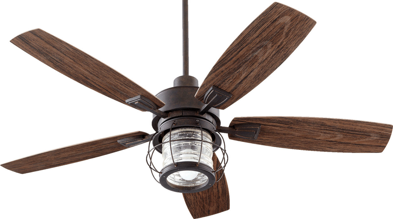 Myhouse Lighting Quorum - 13525-44 - 52"Patio Fan - Galveston - Toasted Sienna