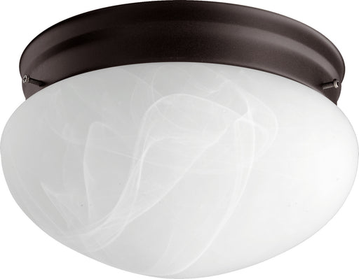 Myhouse Lighting Quorum - 3021-8-86 - Two Light Ceiling Mount - 3021 Faux Alabaster Mushrooms - Oiled Bronze