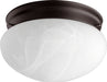 Myhouse Lighting Quorum - 3021-8-86 - Two Light Ceiling Mount - 3021 Faux Alabaster Mushrooms - Oiled Bronze