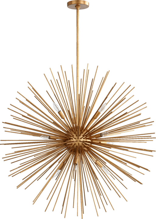 Myhouse Lighting Quorum - 600-10-74 - Ten Light Pendant - ELECTRA - Gold Leaf