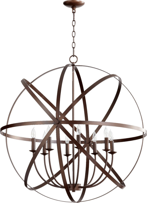 Myhouse Lighting Quorum - 6009-8-86 - Eight Light Chandelier - Celeste - Oiled Bronze