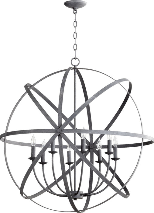 Myhouse Lighting Quorum - 6009-8-17 - Eight Light Chandelier - Celeste - Zinc