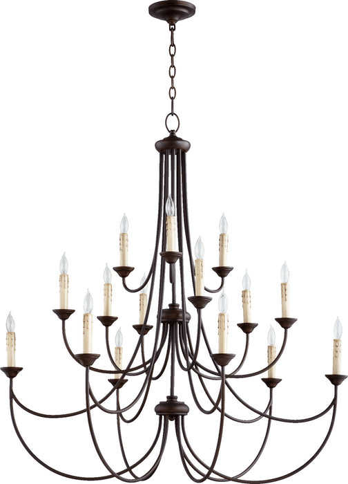 Myhouse Lighting Quorum - 6250-15-86 - 15 Light Chandelier - Brooks - Oiled Bronze