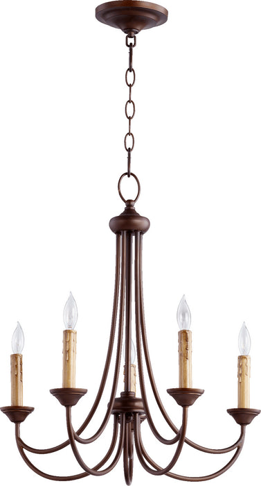 Myhouse Lighting Quorum - 6250-5-86 - Five Light Chandelier - Brooks - Oiled Bronze