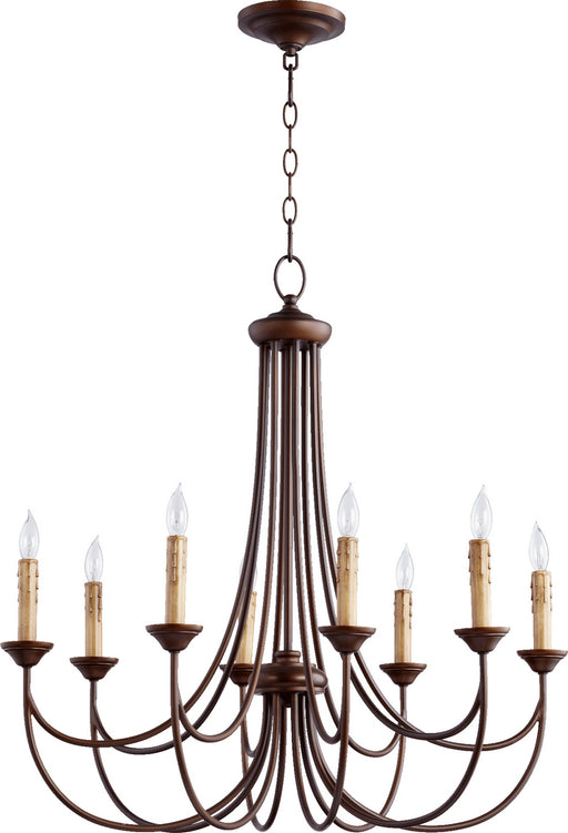 Myhouse Lighting Quorum - 6250-8-86 - Eight Light Chandelier - Brooks - Oiled Bronze