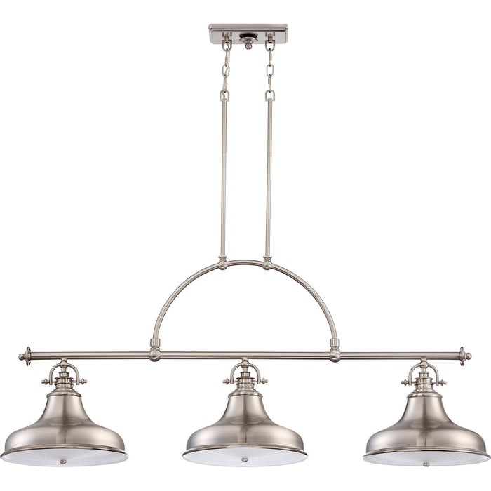 Myhouse Lighting Quoizel - ER353BN - Three Light Island Chandelier - Emery - Brushed Nickel