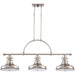 Myhouse Lighting Quoizel - ER353BN - Three Light Island Chandelier - Emery - Brushed Nickel