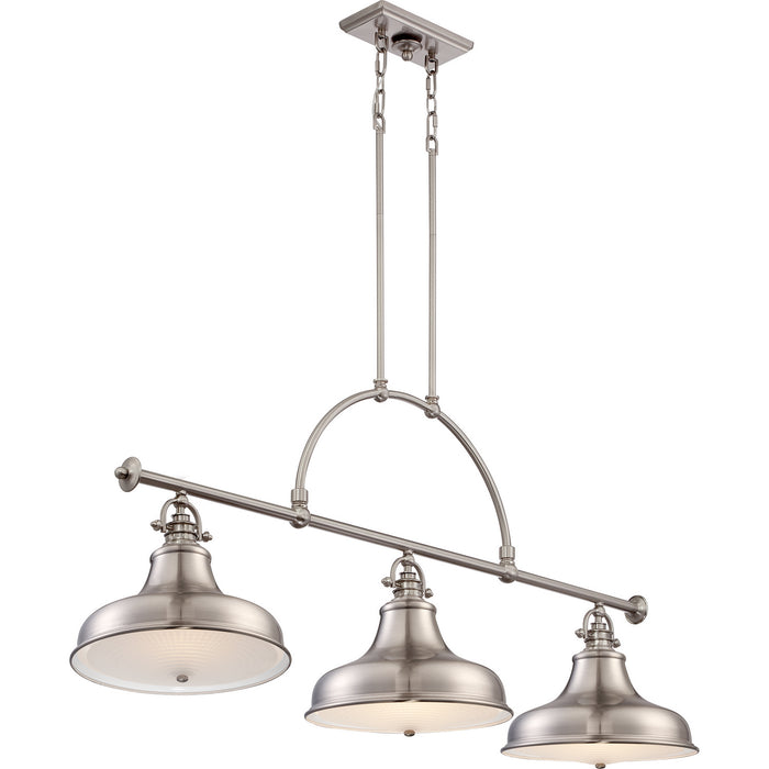 Myhouse Lighting Quoizel - ER353BN - Three Light Island Chandelier - Emery - Brushed Nickel