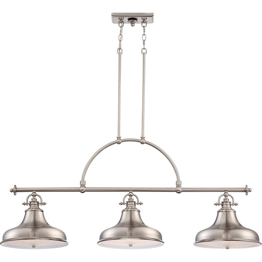 Myhouse Lighting Quoizel - ER353BN - Three Light Island Chandelier - Emery - Brushed Nickel