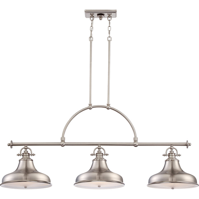 Myhouse Lighting Quoizel - ER353BN - Three Light Island Chandelier - Emery - Brushed Nickel