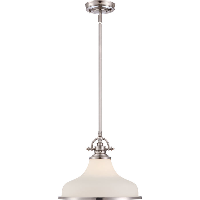 Myhouse Lighting Quoizel - GRT2814BN - One Light Pendant - Grant - Brushed Nickel