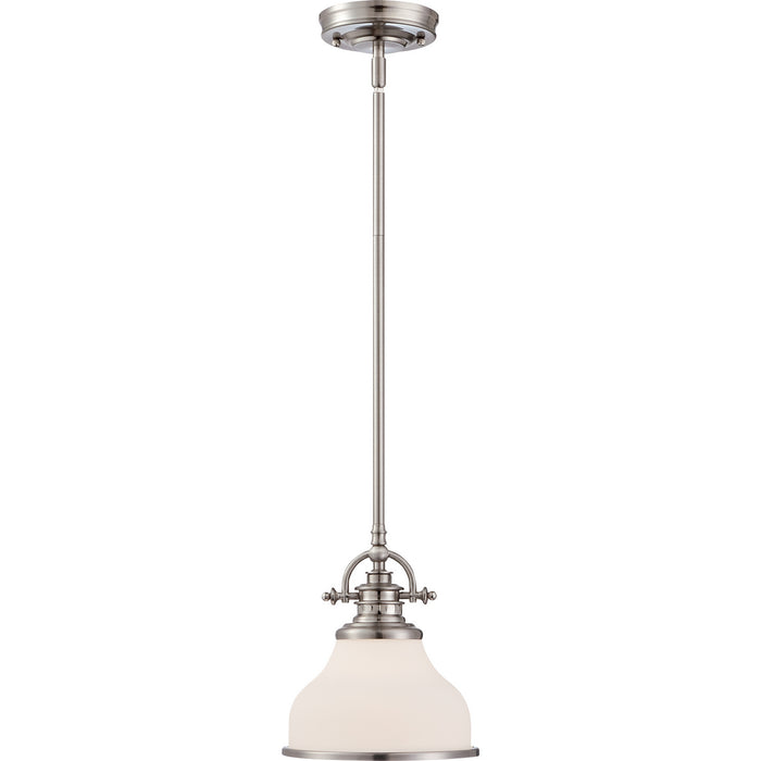 Myhouse Lighting Quoizel - GRT2814BN - One Light Pendant - Grant - Brushed Nickel