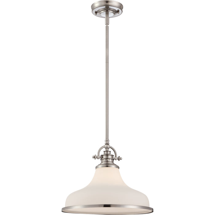 Myhouse Lighting Quoizel - GRT2814BN - One Light Pendant - Grant - Brushed Nickel