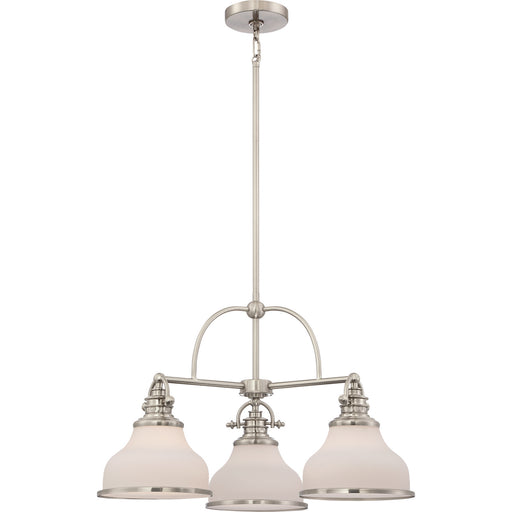 Myhouse Lighting Quoizel - GRT5103BN - Three Light Chandelier - Grant - Brushed Nickel