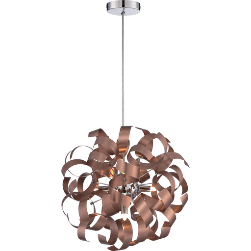 Myhouse Lighting Quoizel - RBN2817SG - Five Light Pendant - Ribbons - Satin Copper