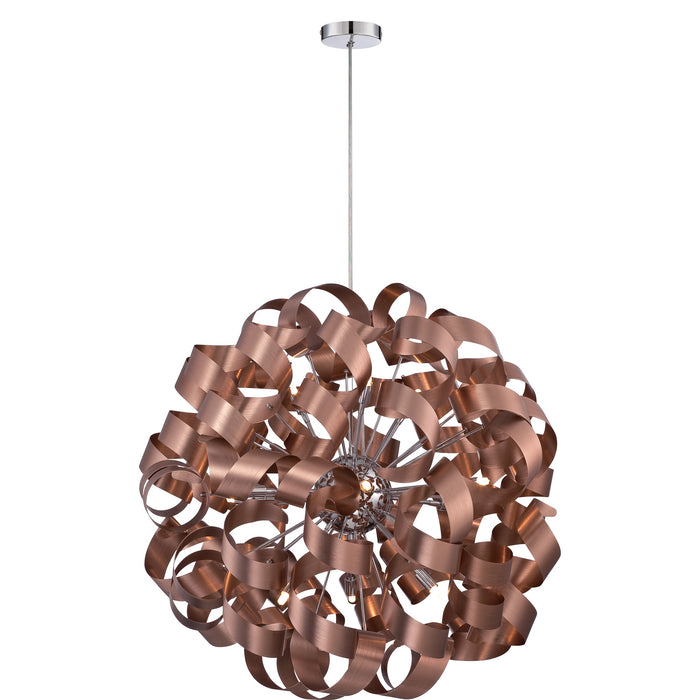 Myhouse Lighting Quoizel - RBN2831SG - 12 Light Pendant - Ribbons - Satin Copper