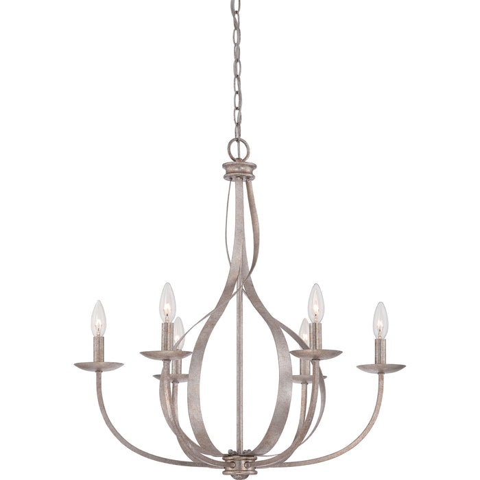 Myhouse Lighting Quoizel - SER5006IF - Six Light Chandelier - Serenity - Italian Fresco