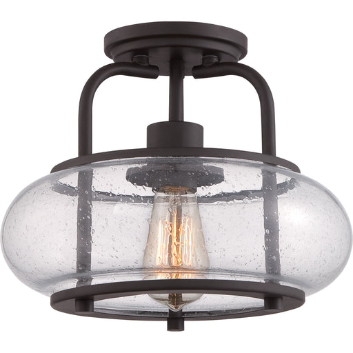 Myhouse Lighting Quoizel - TRG1712OZ - One Light Semi Flush Mount - Trilogy - Old Bronze