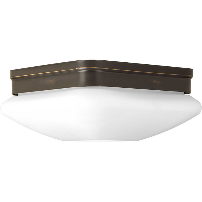 Myhouse Lighting Progress Lighting - P3549-20 - Two Light Flush Mount - Appeal - Opal - Antique Bronze