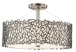 Myhouse Lighting Kichler - 43346CLP - Three Light Pendant/Semi Flush Mount - Silver Coral - Classic Pewter