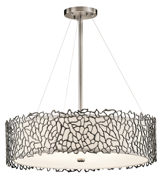 Myhouse Lighting Kichler - 43347CLP - Four Light Chandelier - Silver Coral - Classic Pewter