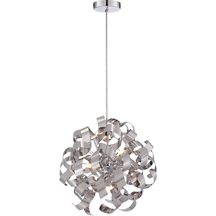 Myhouse Lighting Quoizel - RBN2817C - Five Light Pendant - Ribbons - Polished Chrome