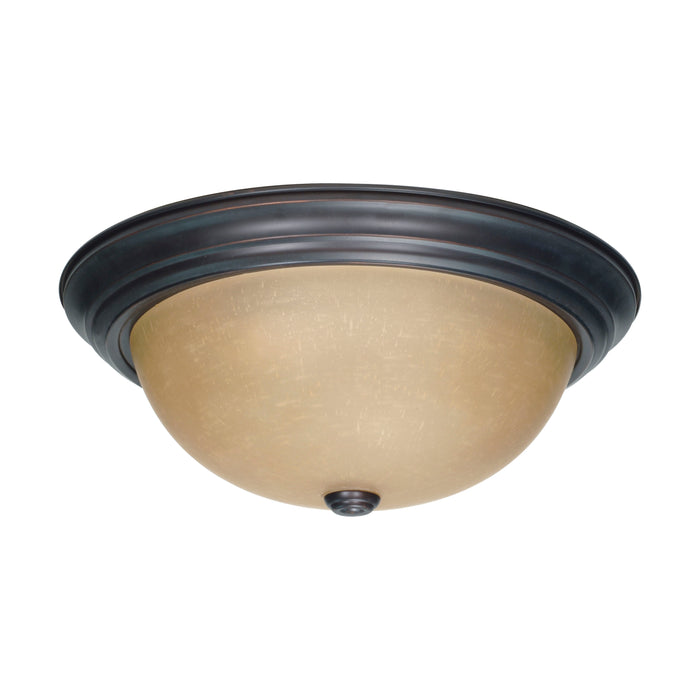 Three Light Flush Mount in Mahogany Bronze / Champagne