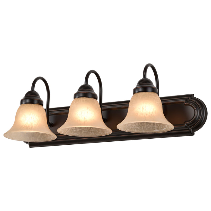 Ballerina Three Light Vanity in Mahogany Bronze / Champagne