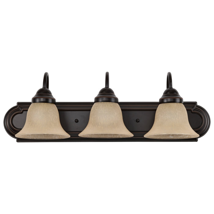 Ballerina Three Light Vanity in Mahogany Bronze / Champagne