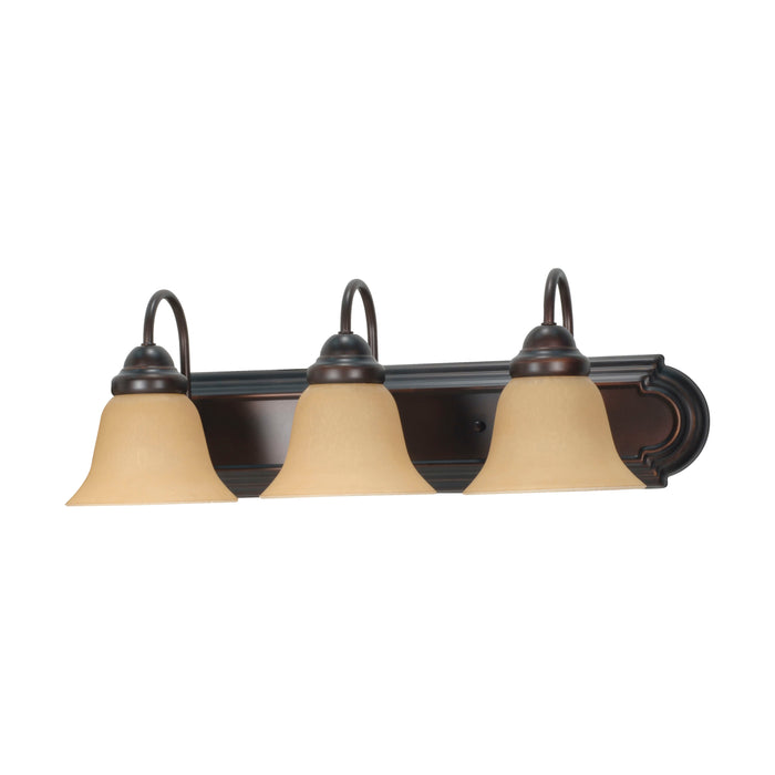 Ballerina Three Light Vanity in Mahogany Bronze / Champagne