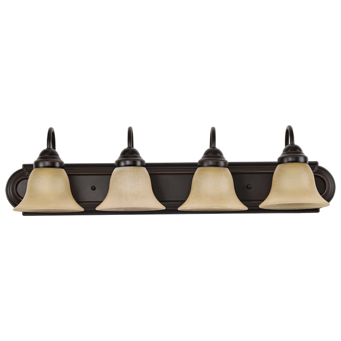 Ballerina Four Light Vanity in Mahogany Bronze / Champagne