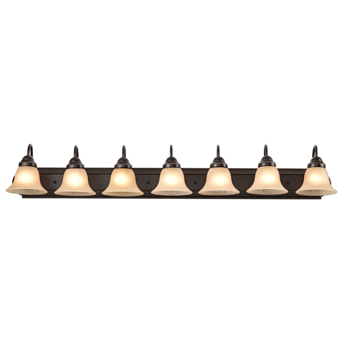 Ballerina Seven Light Vanity in Mahogany Bronze / Champagne