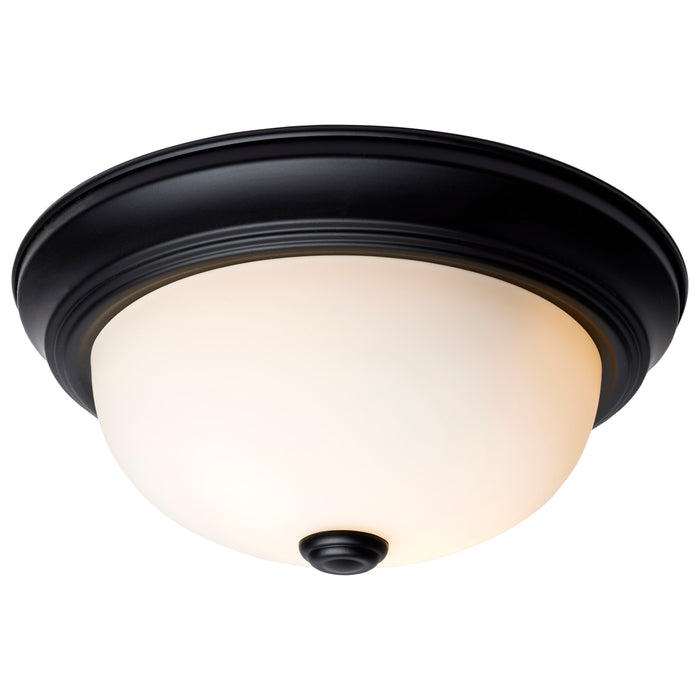 Two Light Flush Mount in Matte Black