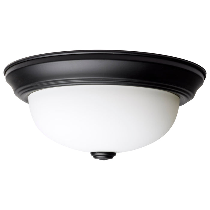 Two Light Flush Mount in Matte Black