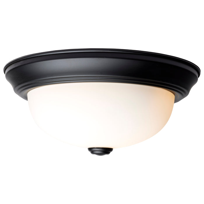 Two Light Flush Mount in Matte Black